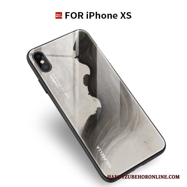 iPhone Xs Svart Skal Telefon Fallskydd Trend Trend Varumärke Ljus All Inclusive