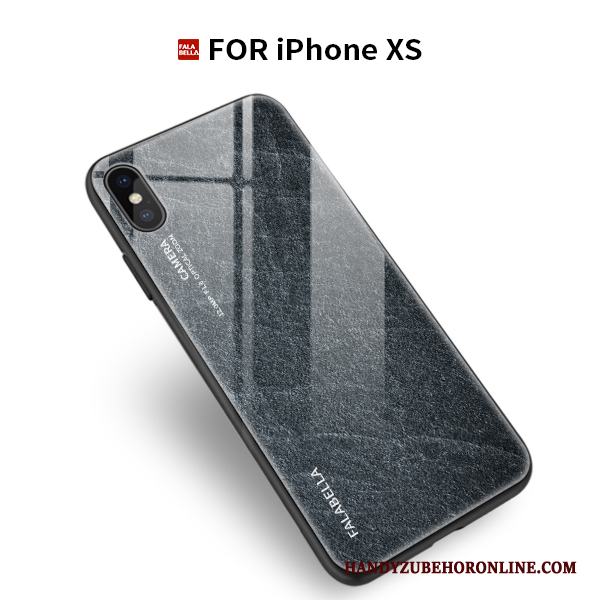 iPhone Xs Svart Skal Telefon Fallskydd Trend Trend Varumärke Ljus All Inclusive