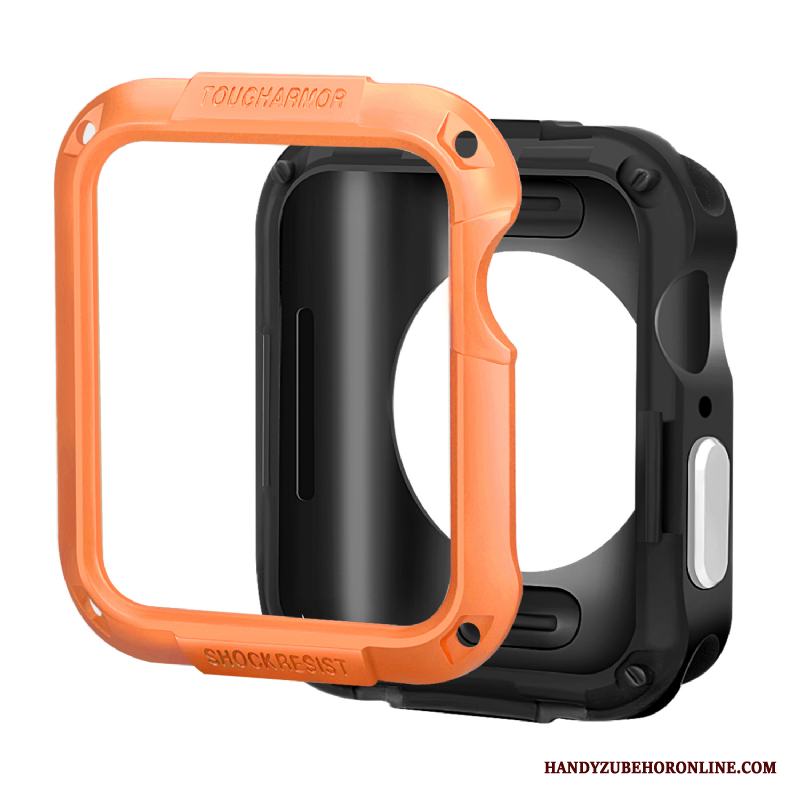 Apple Watch Series 3 Fallskydd Skal Tillbehör Silikon Armor Fodral Orange