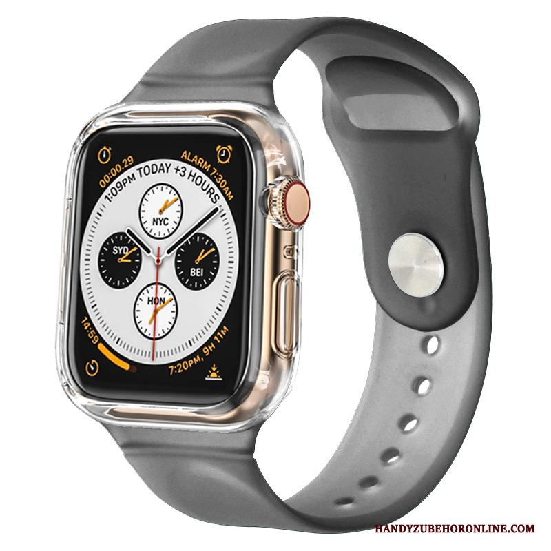 Apple Watch Series 3 Svart Skydd Skal Bicolor Fodral Silikon Sport