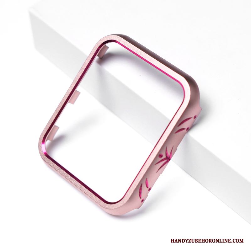 Apple Watch Series 4 Metall Skydd Rosa Skal Fallskydd Med Strass