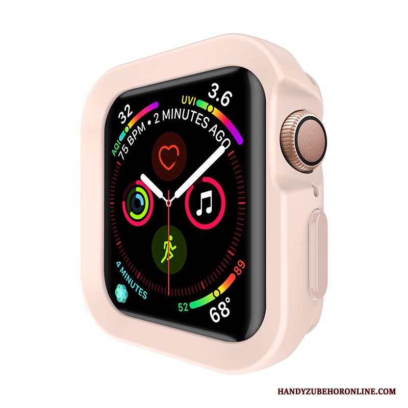 Apple Watch Series 4 Rosa Silikon Sport Skydd Skal Fodral Fallskydd