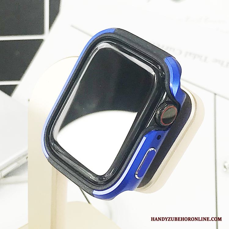 Apple Watch Series 5 Skal Frame Mjuk Hård Skydd Metall Silikon Fodral