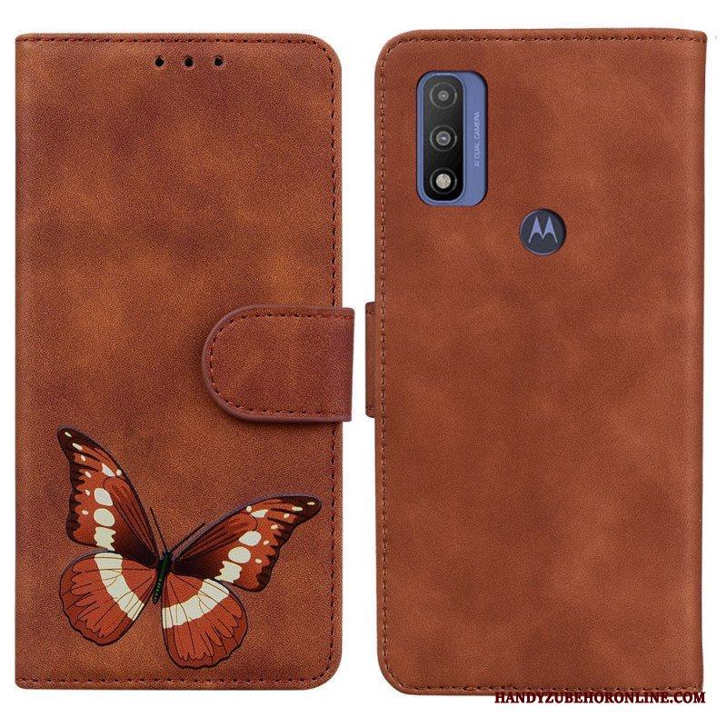 Fodral Moto E40 / E30 / E20 Skin-touch Butterfly