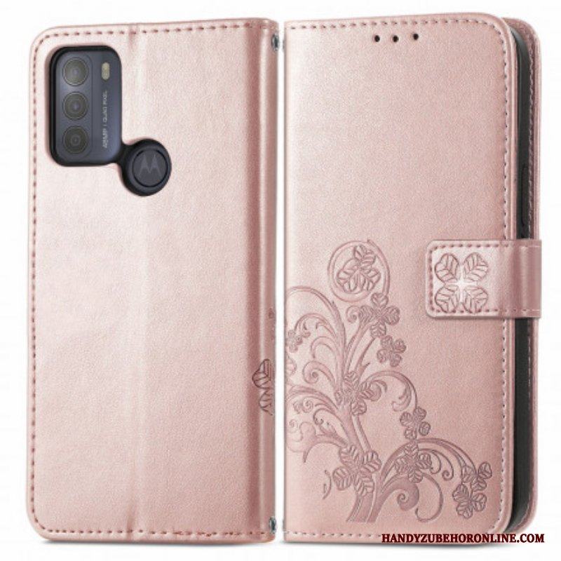 Fodral Moto G50 Asiatiska Blommor