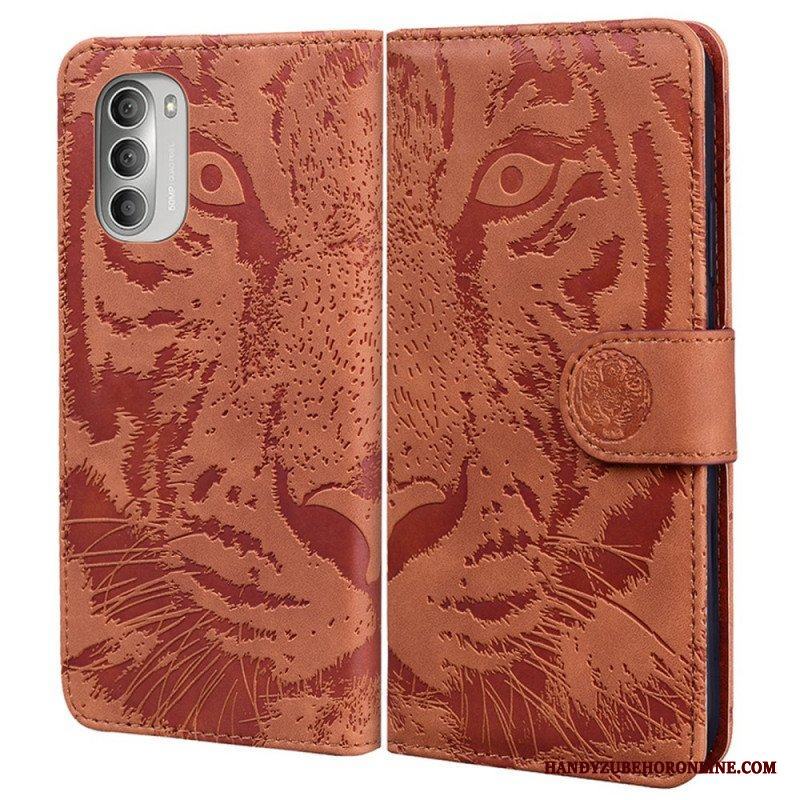 Fodral Moto G51 5G Tiger Face Print