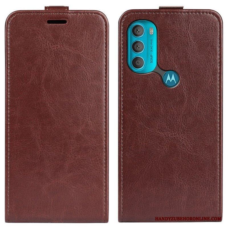 Fodral Moto G71 5G Folio-fodral Vikbar Retro