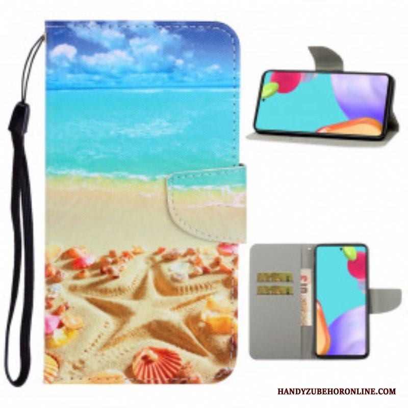 Fodral Samsung Galaxy A52 4G / A52 5G / A52s 5G Med Kedjar Lanyard Beach