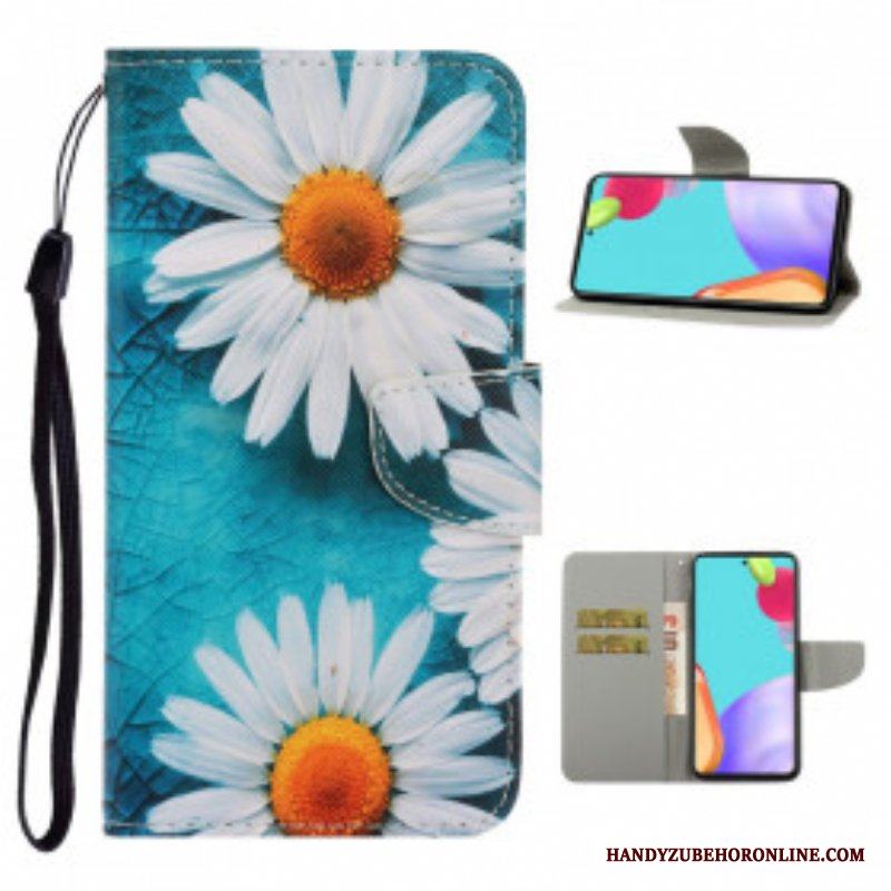 Fodral Samsung Galaxy A52 4G / A52 5G / A52s 5G Med Kedjar Thong Daisies