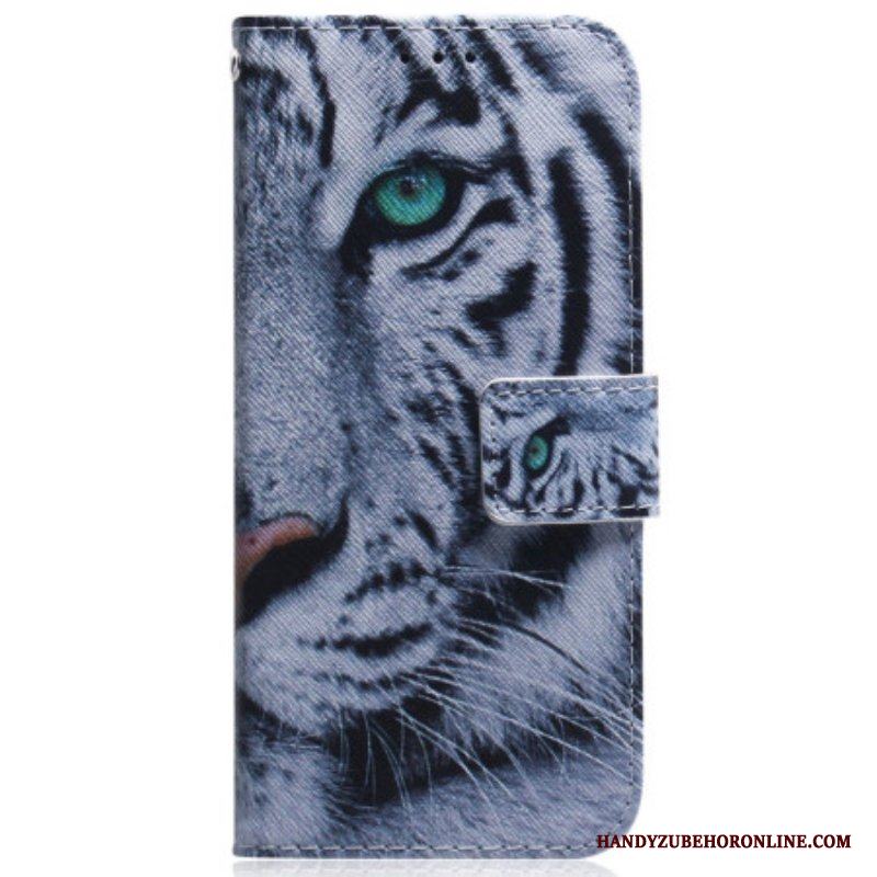 Fodral Samsung Galaxy A54 5G Med Kedjar Strappy White Tiger