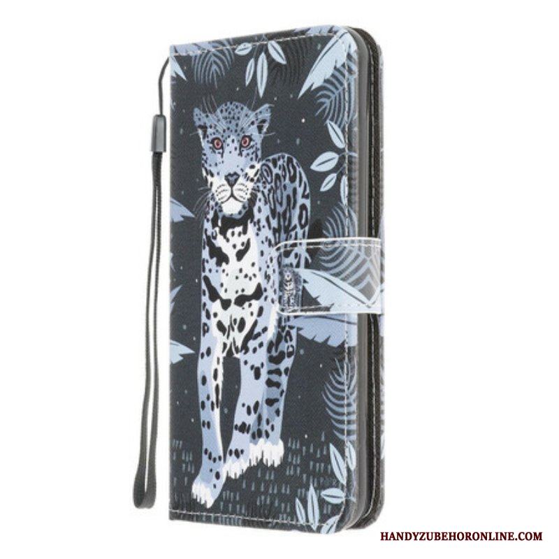 Fodral Samsung Galaxy M12 / A12 Med Kedjar Strappy Leopard