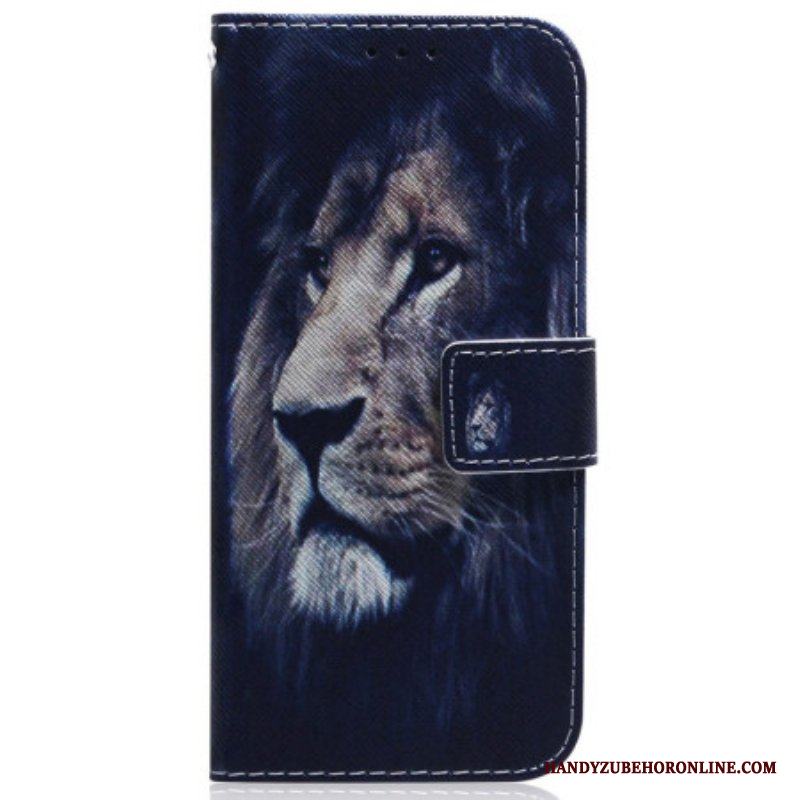 Fodral Samsung Galaxy M13 Med Kedjar Lanyard Lion