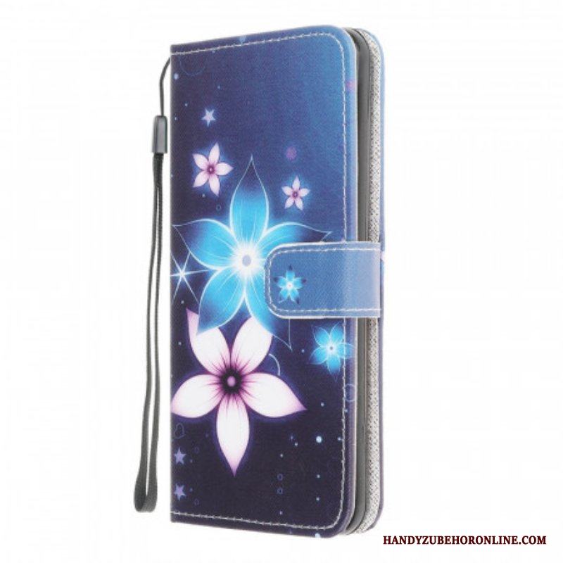 Fodral Samsung Galaxy M32 Med Kedjar Lunar Strap Blommor