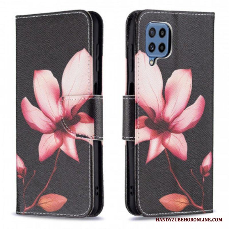 Fodral Samsung Galaxy M32 Rosa Blomma