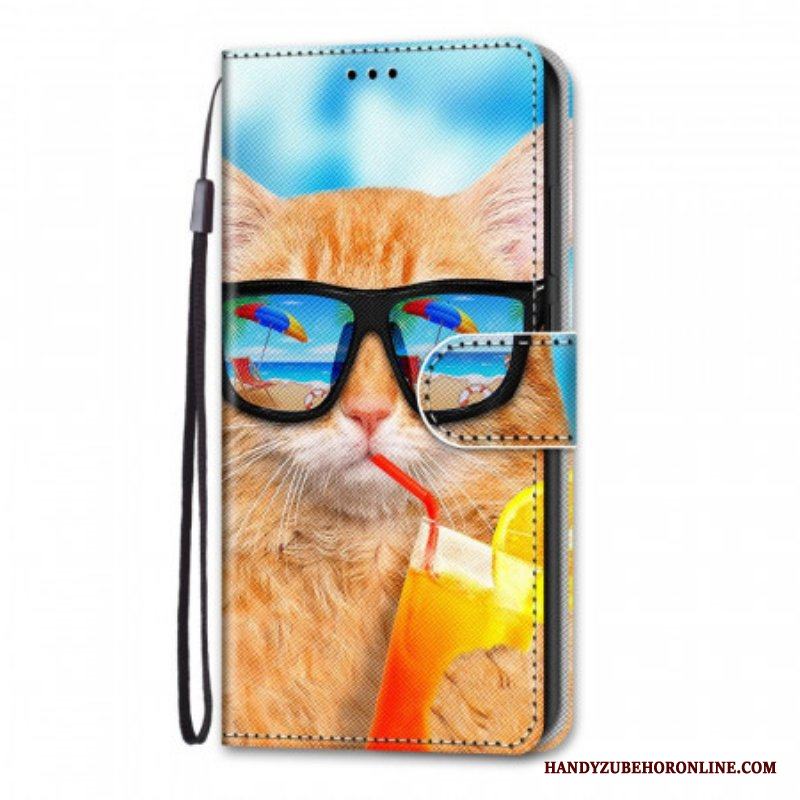 Fodral Samsung Galaxy M53 5G Med Kedjar Strappy Star Cat