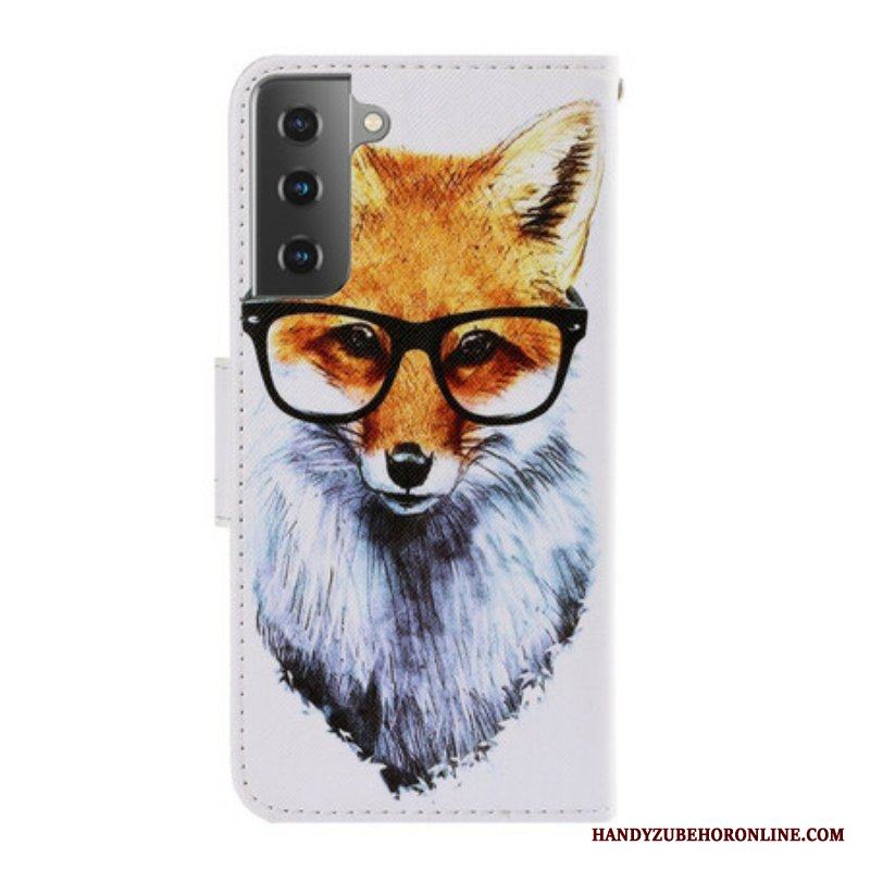 Fodral Samsung Galaxy S21 5G Med Kedjar Brainy Fox Med Rem