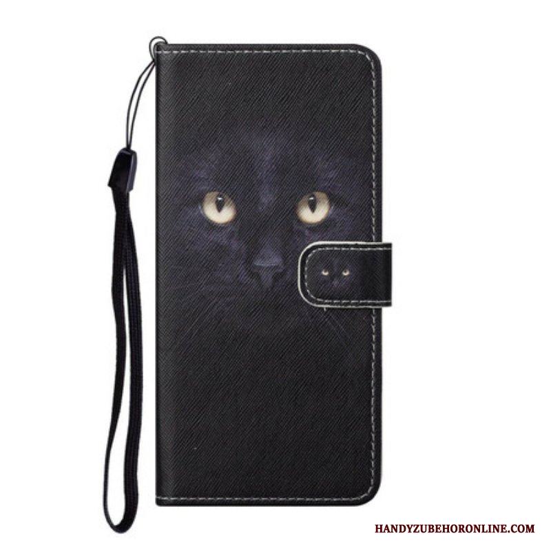 Fodral Samsung Galaxy S21 5G Med Kedjar Strappy Black Cat Eyes