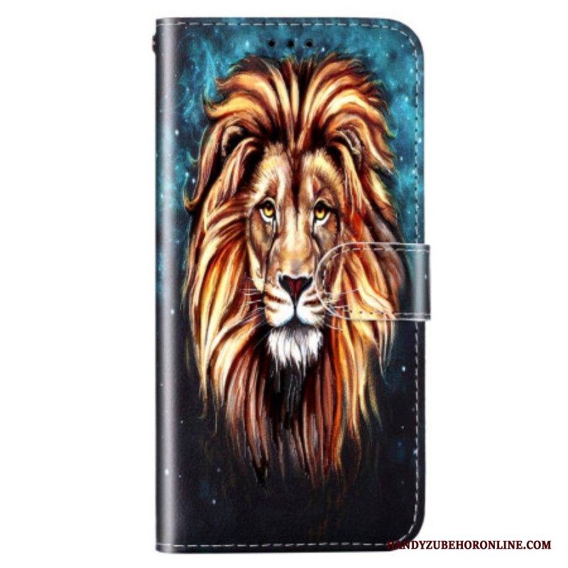 Fodral Samsung Galaxy S23 5G Med Kedjar Lanyard Lion