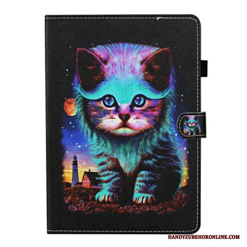 Fodral Samsung Galaxy Tab S8 / Tab S7 Elektrisk Katt