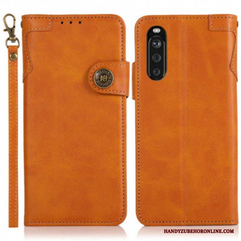 Fodral Sony Xperia 5 III Khazneh Magnetisk Knapp