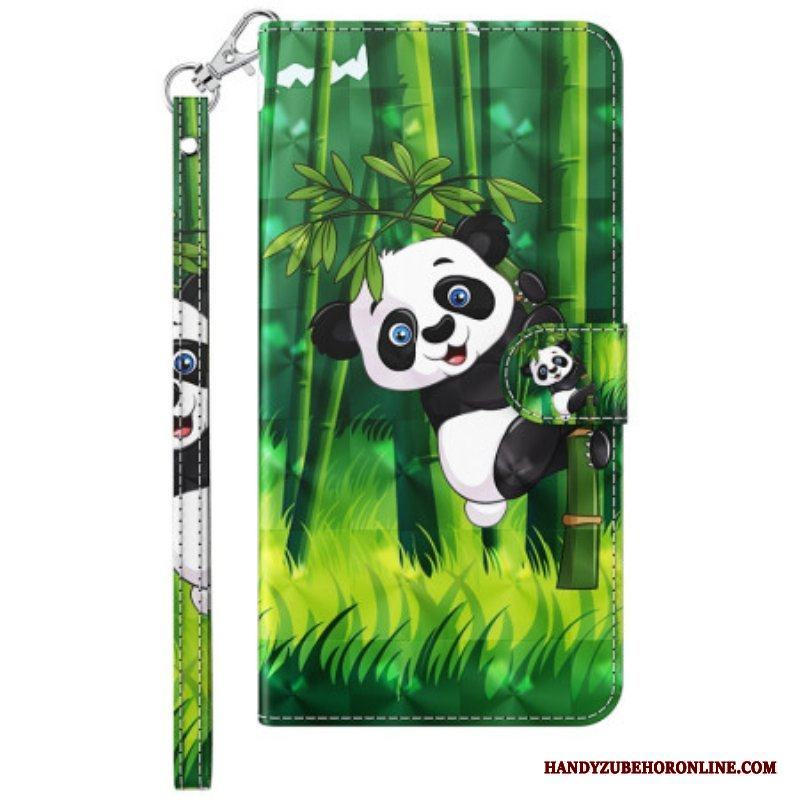 Fodral Xiaomi 12 Lite Med Kedjar Bambu Panda Med Snodd