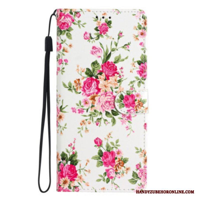 Fodral Xiaomi 12 Lite Med Kedjar Rem Liberty Flowers