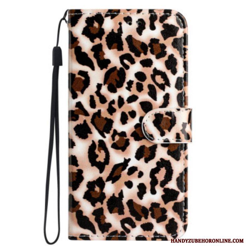 Fodral Xiaomi Redmi A1 Med Kedjar Strappy Leopardtryck