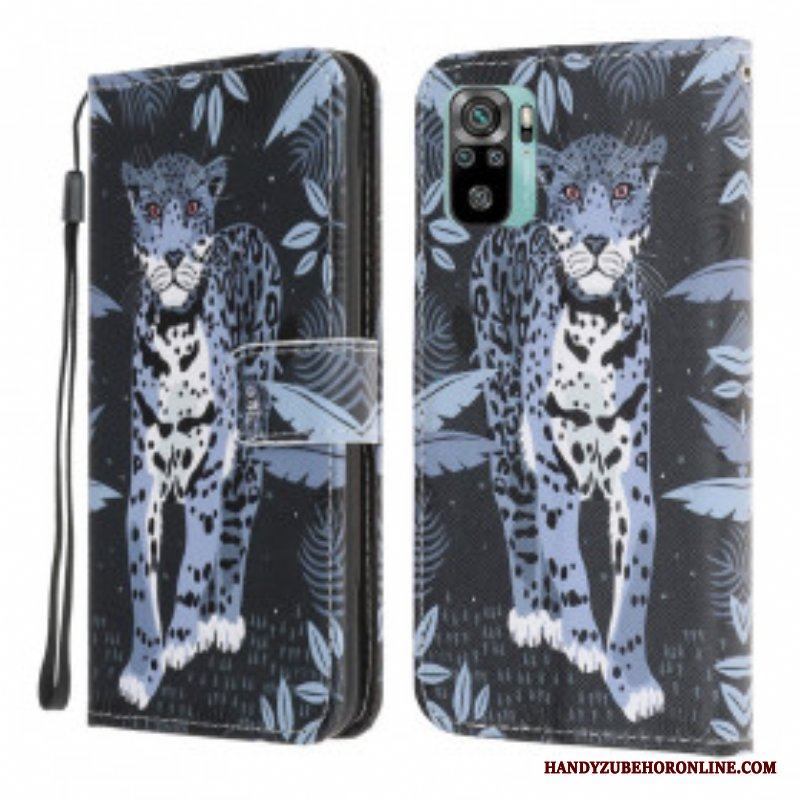 Fodral Xiaomi Redmi Note 10 / 10S Med Kedjar Strappy Leopard