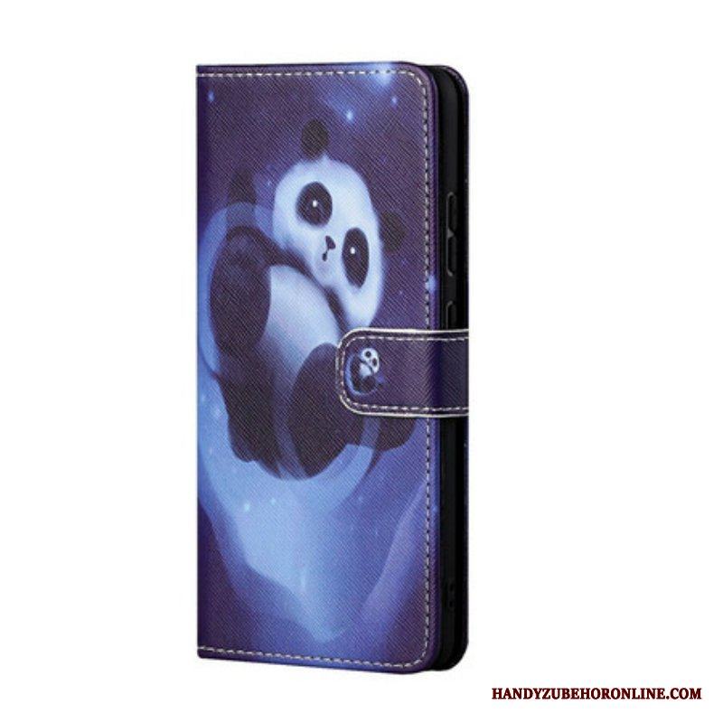 Fodral Xiaomi Redmi Note 10 5G Med Kedjar Panda Space Med Lanyard