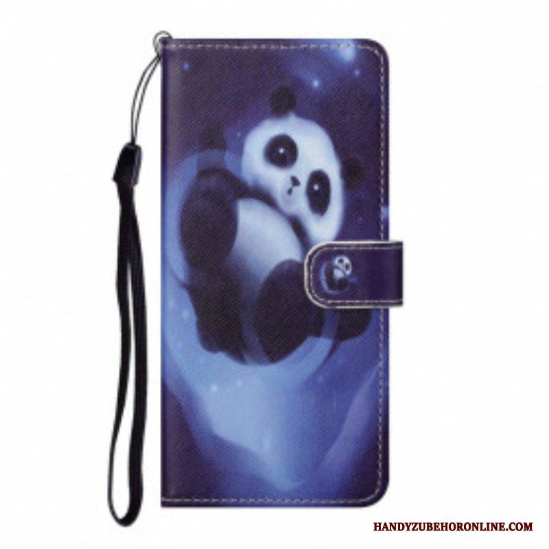 Fodral Xiaomi Redmi Note 10 Pro Med Kedjar Panda Space Med Lanyard