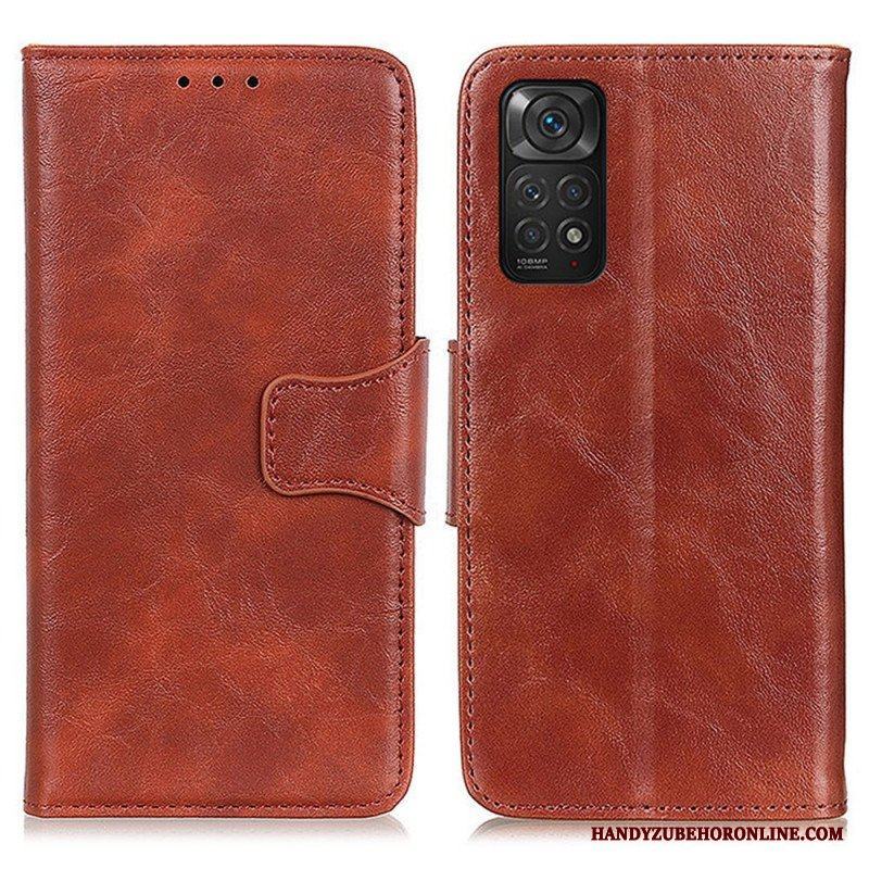 Fodral Xiaomi Redmi Note 11 / 11S Folio-fodral Strukturerad Magnetisk Flik