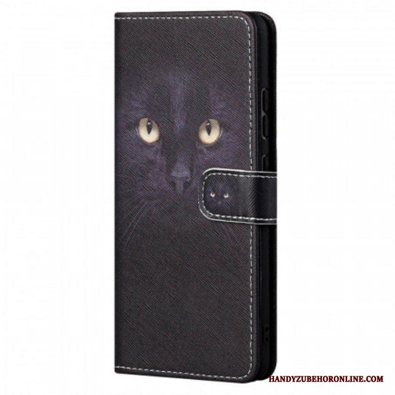 Fodral Xiaomi Redmi Note 11 / 11S Med Kedjar Strappy Black Cat Eyes