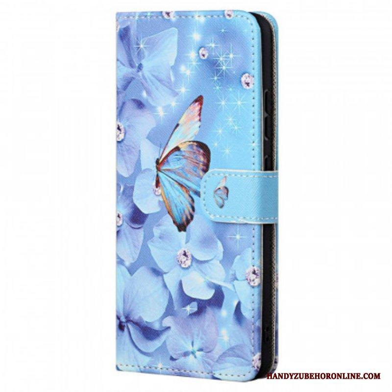 Fodral Xiaomi Redmi Note 11 / 11S Med Kedjar Strappy Diamond Butterflies