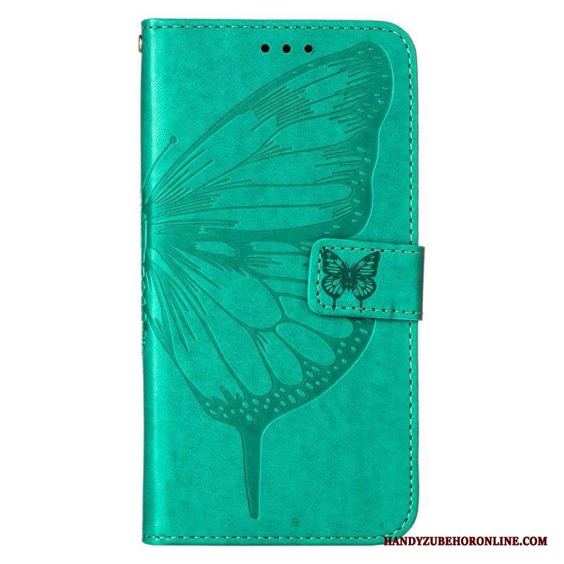Fodral Xiaomi Redmi Note 11 Pro Plus 5G Butterfly Design Med Lanyard