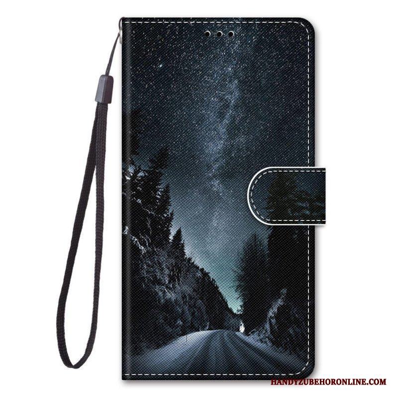 Fodral Xiaomi Redmi Note 11 Pro Plus 5G Med Kedjar Lanyard Landskap