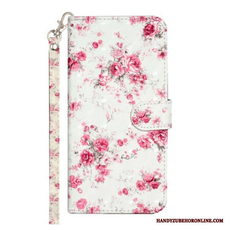 Fodral iPhone 13 Pro Max Med Kedjar Strap Light Spot Flowers