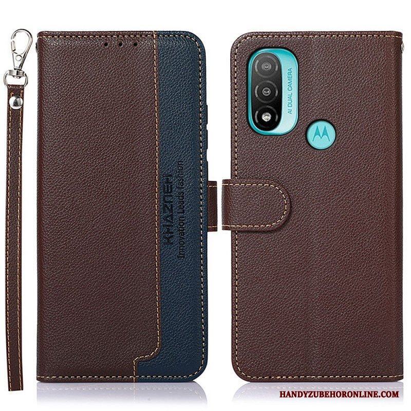 Folio-fodral Moto E40 / E30 / E20 Lychee Style Rfid Khazneh