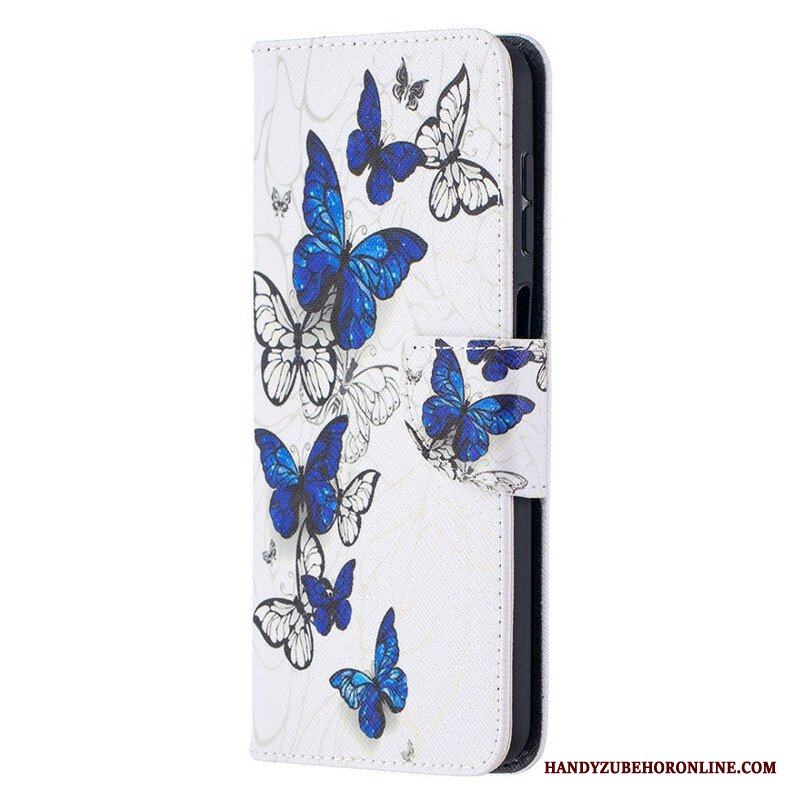 Folio-fodral Samsung Galaxy M12 / A12 Butterflies Kings