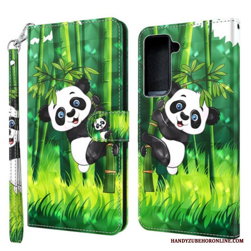 Folio-fodral Samsung Galaxy S21 5G Panda Och Bambu