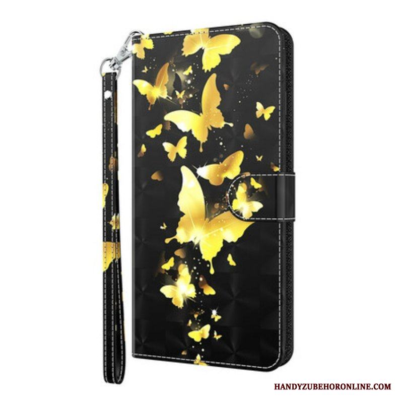 Folio-fodral Samsung Galaxy S21 Plus 5G Gula Fjärilar