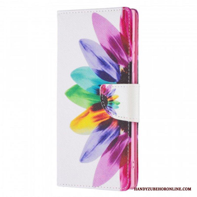 Folio-fodral Samsung Galaxy S21 Ultra 5G Akvarell Blomma