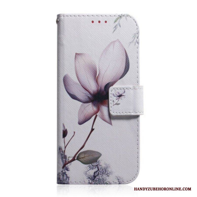 Folio-fodral Samsung Galaxy S21 Ultra 5G Blomma Dusty Pink