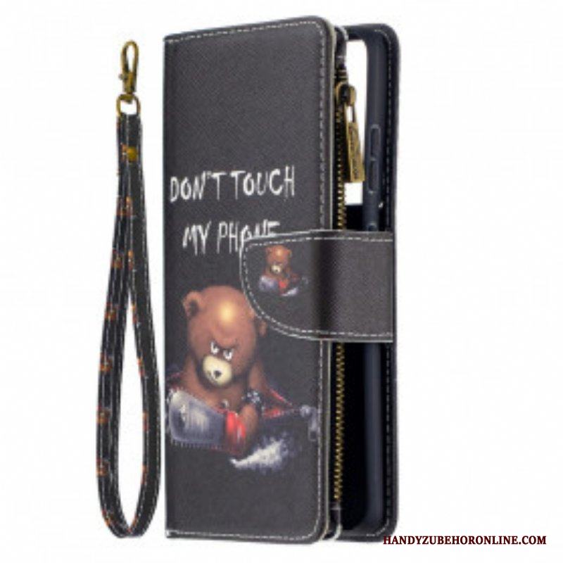 Folio-fodral Samsung Galaxy S21 Ultra 5G Pocketbjörn Med Dragkedja