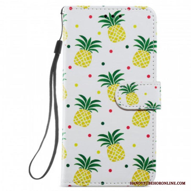 Folio-fodral Samsung Galaxy S22 5G Flera Ananas