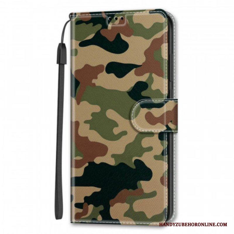 Folio-fodral Samsung Galaxy S22 Ultra 5G Militärt Kamouflage
