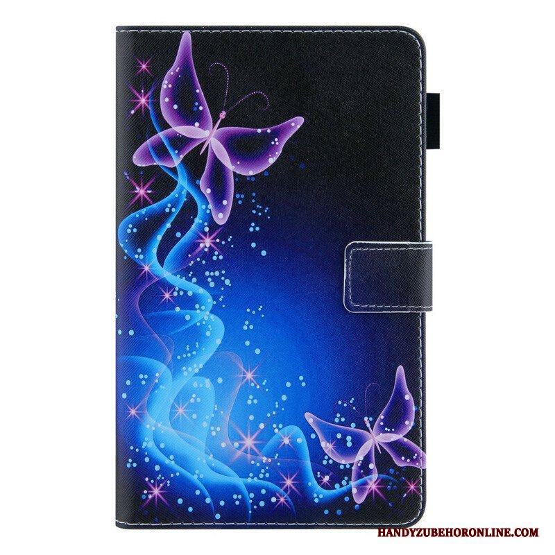 Folio-fodral Samsung Galaxy Tab A7 Lite Färgglada Fjärilar