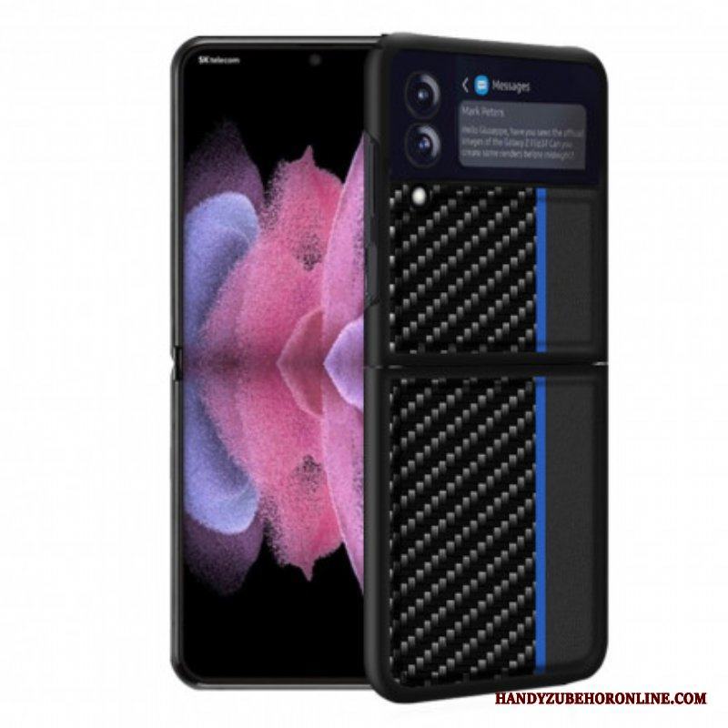 Folio-fodral Skal Samsung Galaxy Z Flip 3 5G Läderfodral Färglinje