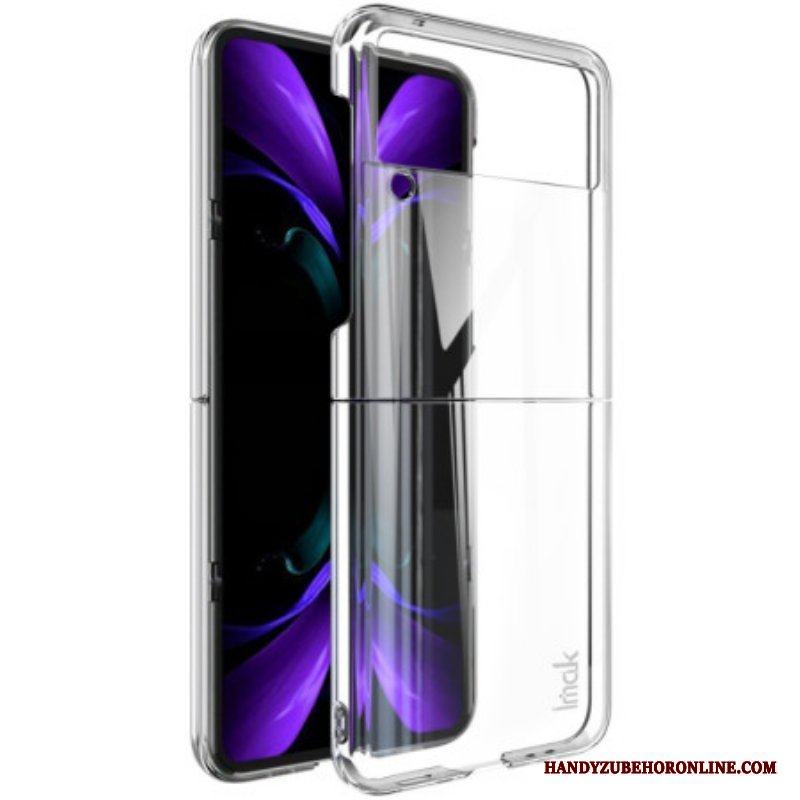 Folio-fodral Skal Samsung Galaxy Z Flip 4 Läderfodral Imak Transparent