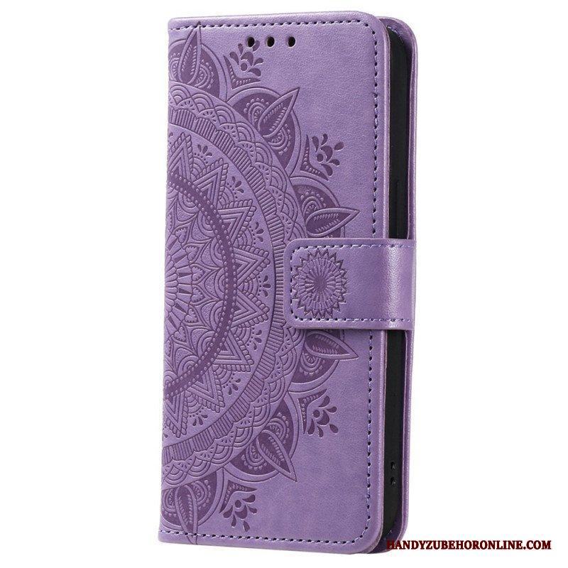 Folio-fodral Xiaomi 12T / 12T Pro Mandala Sun Med Snodd