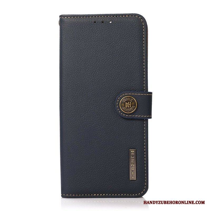 Folio-fodral Xiaomi Redmi Note 10 5G Khazneh Rfid Äkta Läder